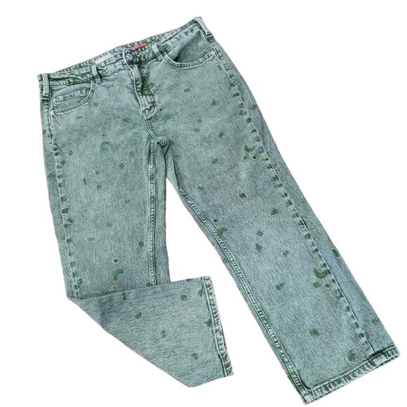 Pilcro The Borrowed Boyfriend Jeans In Holly Mid Rise Relaxed Fit Embroidered 31 - Picture 4 of 16